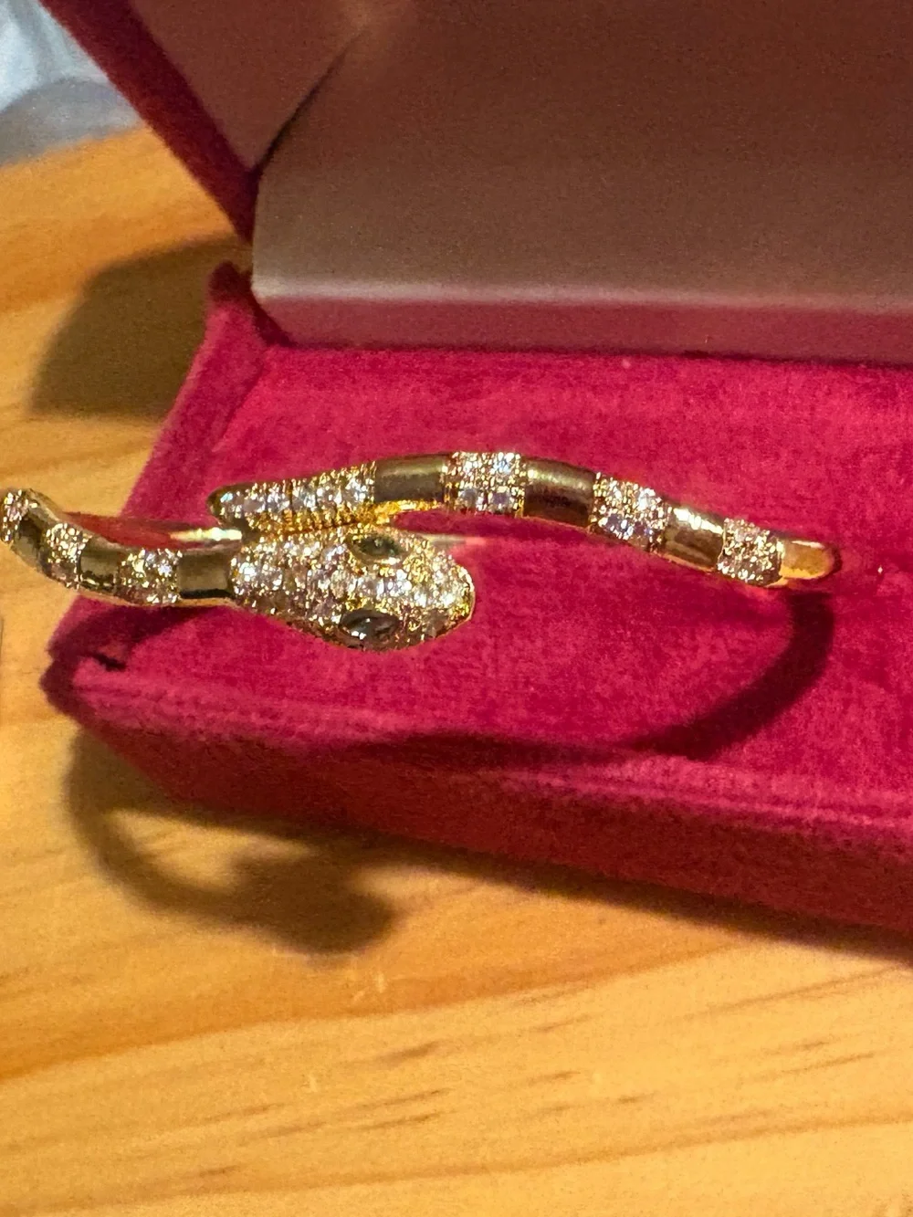 Snake cooper& Zirconium Bracelet Classic Nail Open Bangles